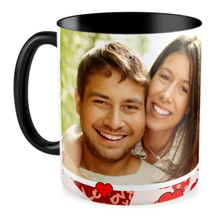 FOTO Kubek czarny 330ml MIŁOSNY